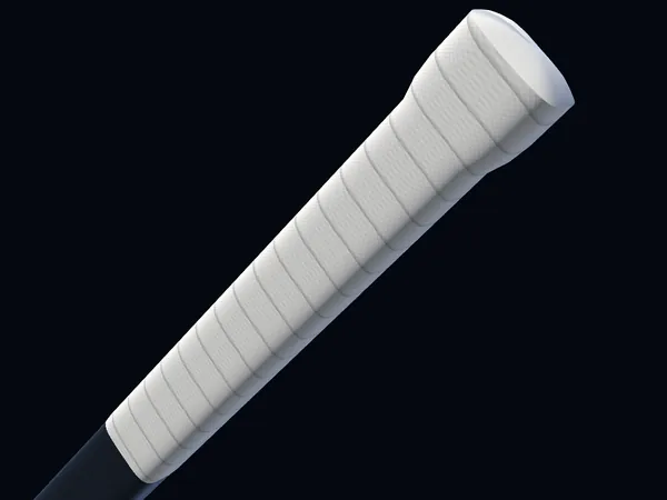 Extended knob on the handle of a hockey stick, rendered in 3D.