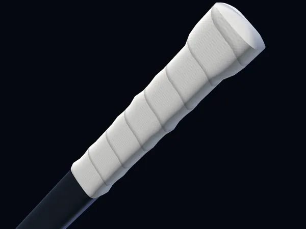 Ladder on the handle of a hockey stick, rendered in 3D.