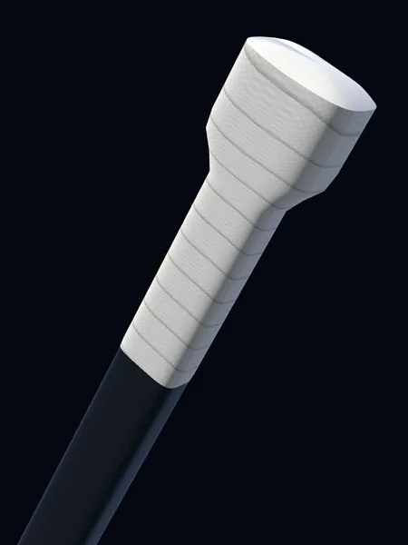 A large white goalie knob.